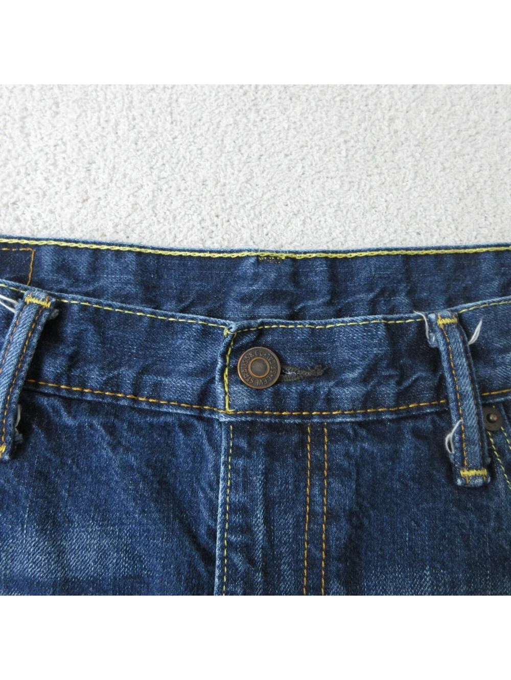 Levi's 569 Denim Shorts Mens Medium Wash Relaxed Fit 34x12